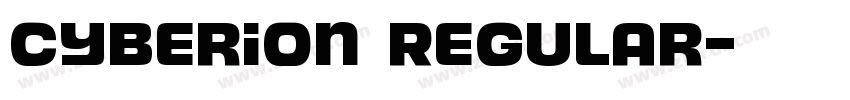 Cyberion Regular字体转换